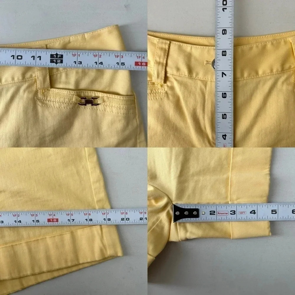 White House  Black Market Shorts Cuffed Yellow Size 2 - Picture 13 of 15